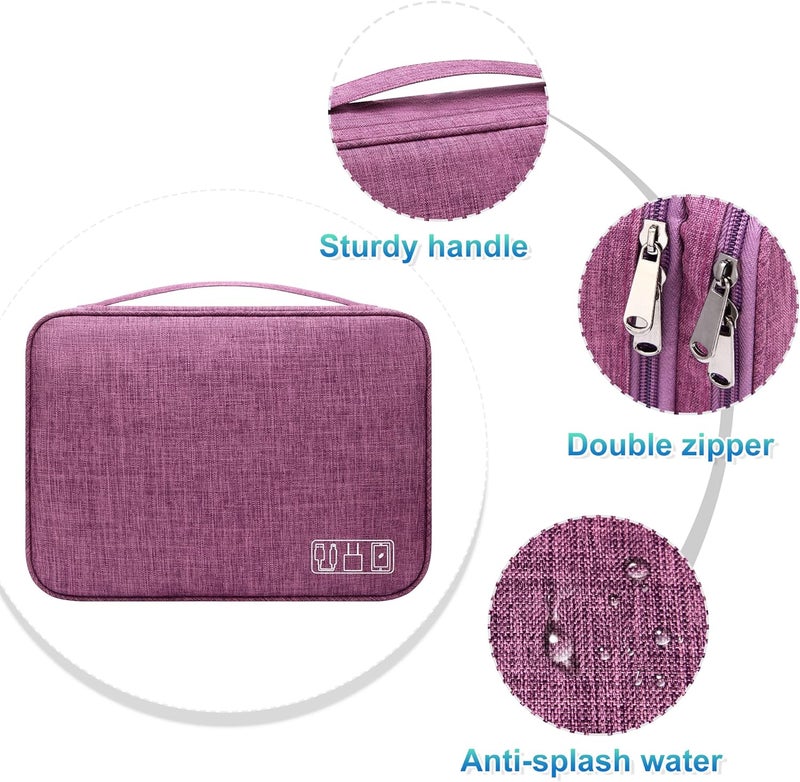 CILLA Electronics Organizer Travel, Travel Cord Organizer Case, Compact Electronics Accessories Bag for Cable, Cord, Charger, Phone - Image 4